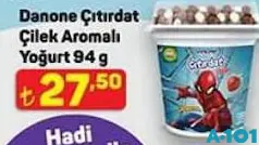 DANONE ÇITIRDAT ÇİLEK AROMALI YOĞURT 94 G fiyat ve kampanya bilgisi